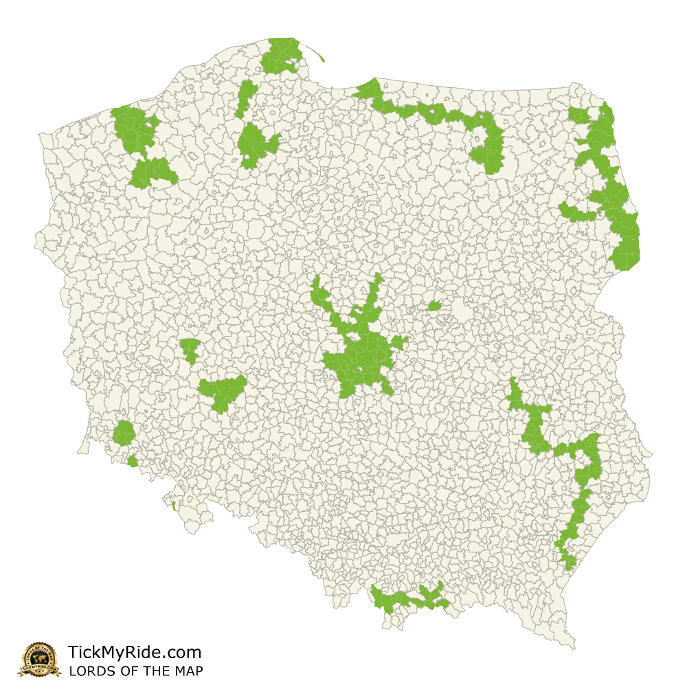 Mapa Zdobytych Gmin