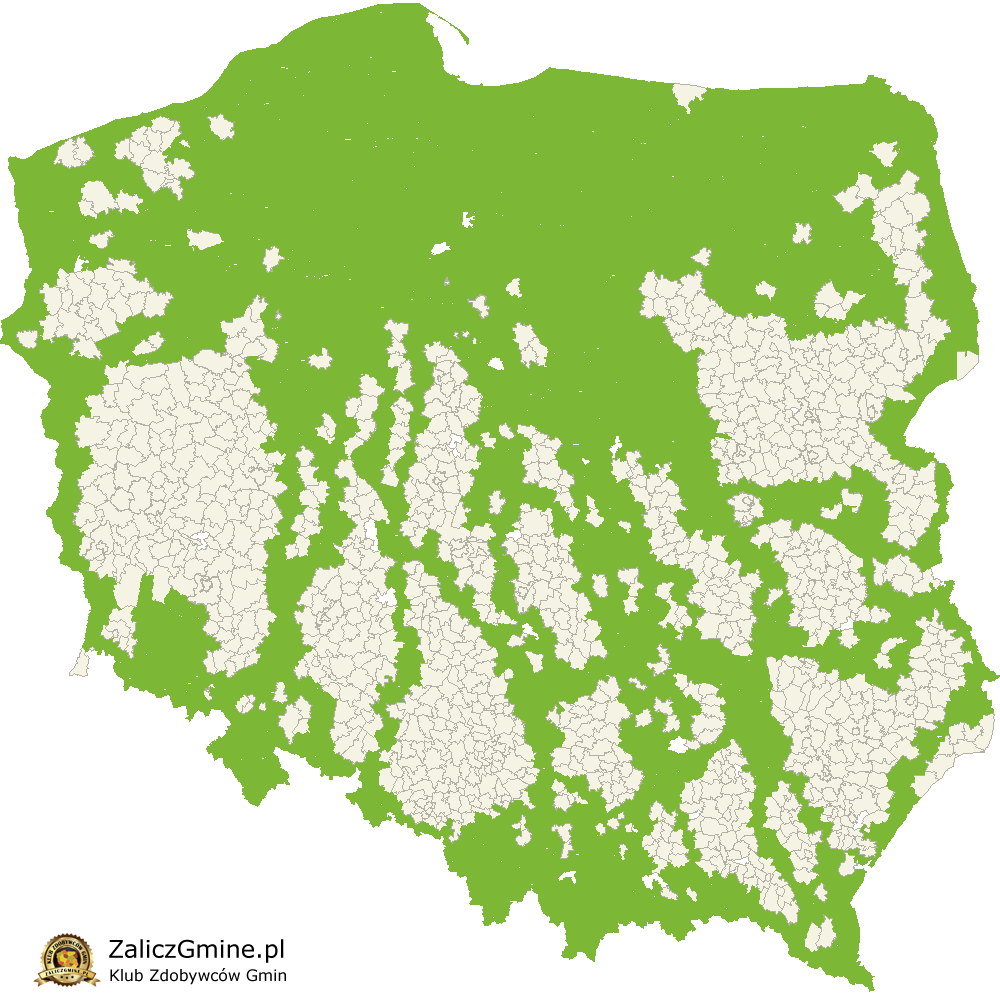 Mapa Zdobytych Gmin