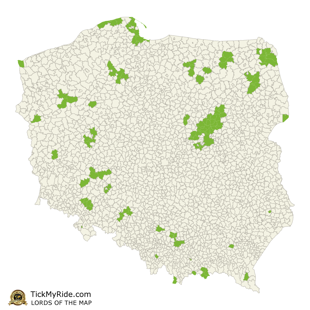 Mapa Zdobytych Gmin