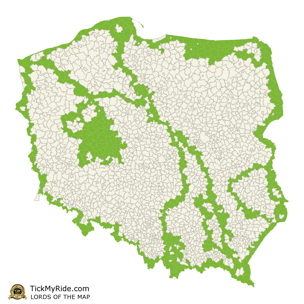 Mapa Zdobytych Gmin
