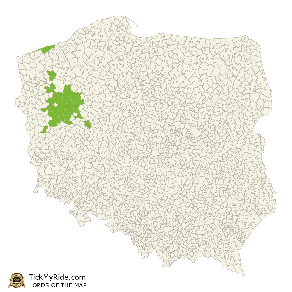 Mapa Zdobytych Gmin