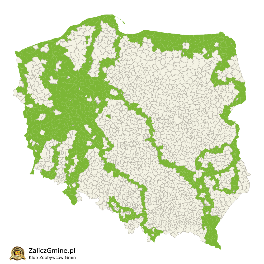 Mapa Zdobytych Gmin