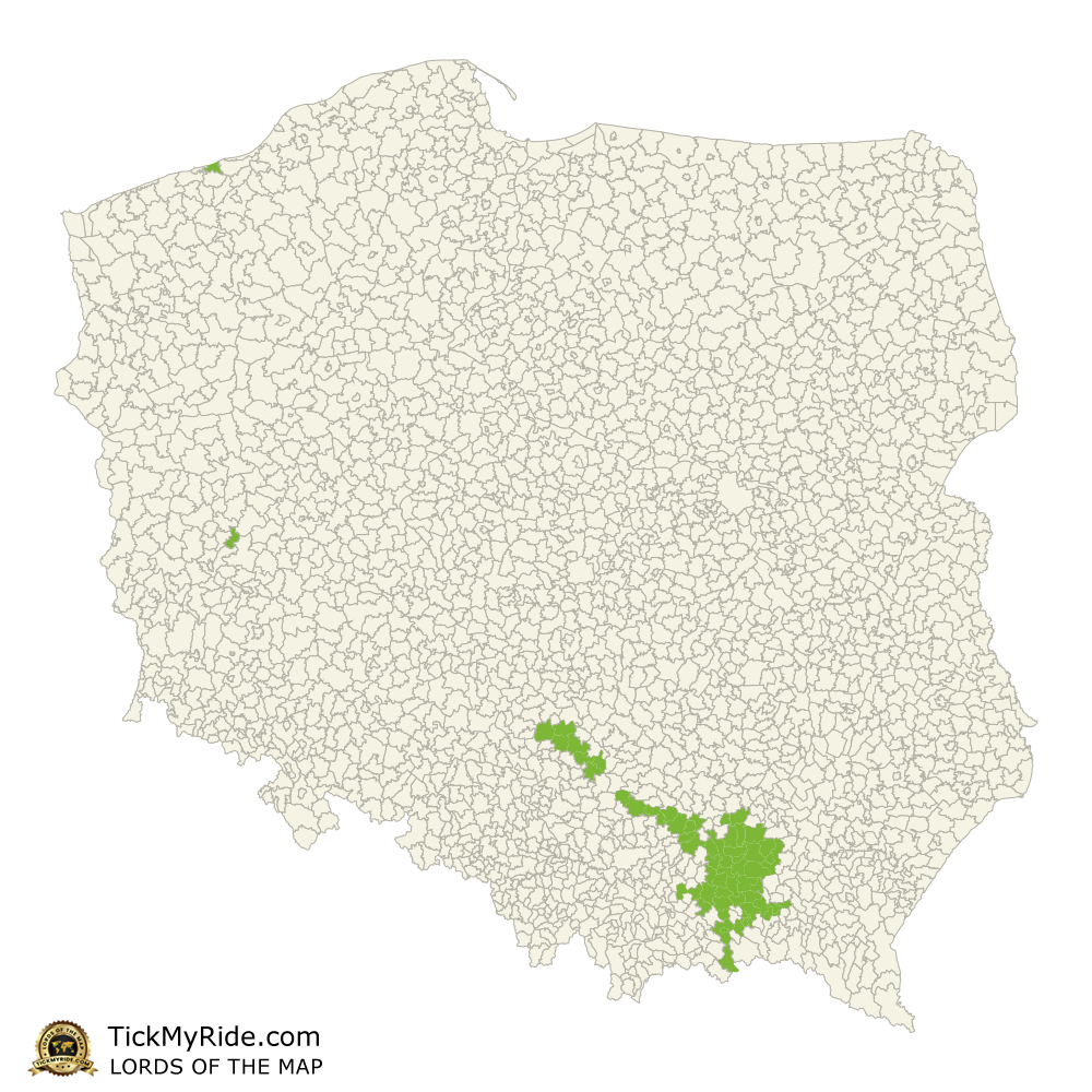 Mapa Zdobytych Gmin
