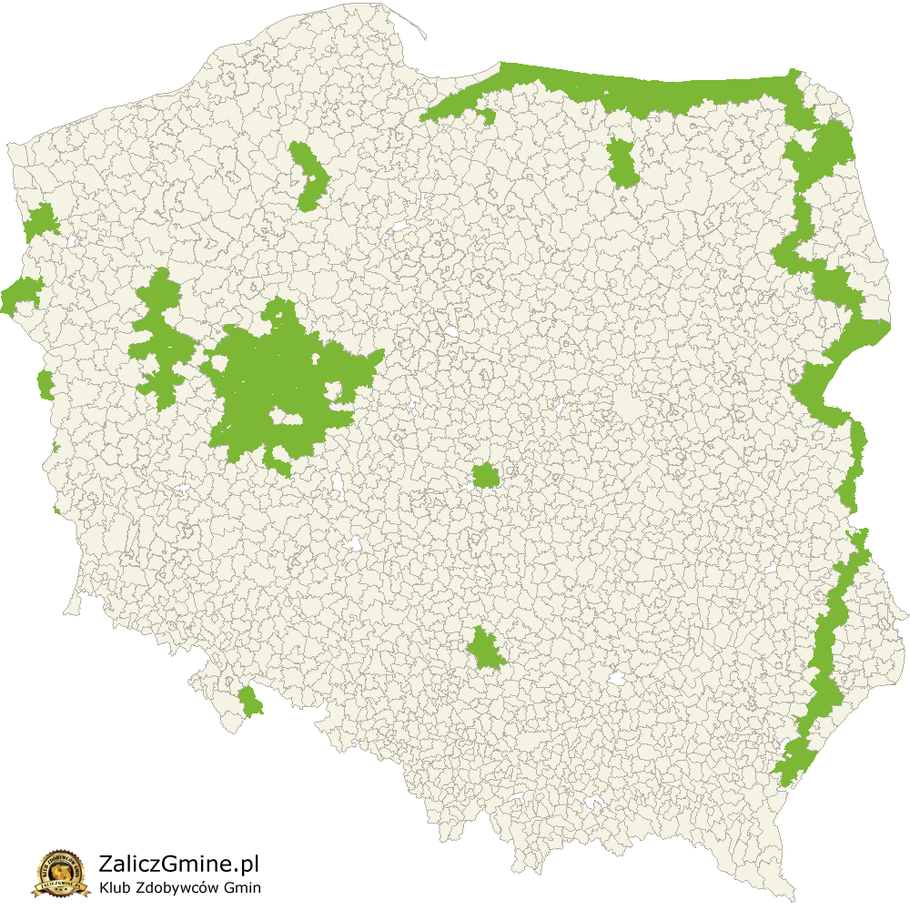 Mapa Zdobytych Gmin