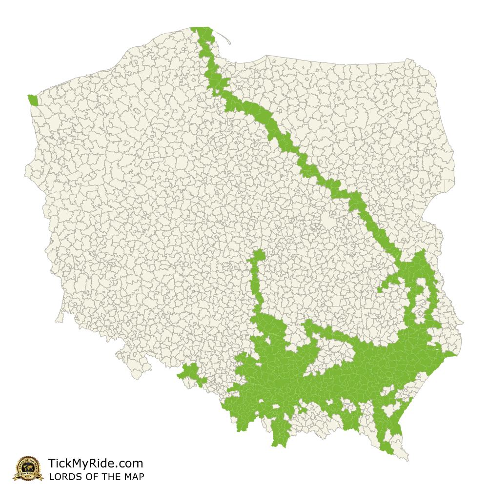 Mapa Zdobytych Gmin
