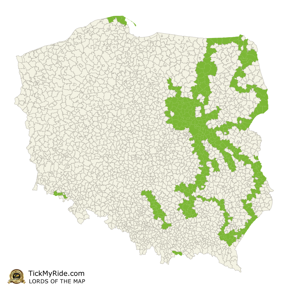 Mapa Zdobytych Gmin