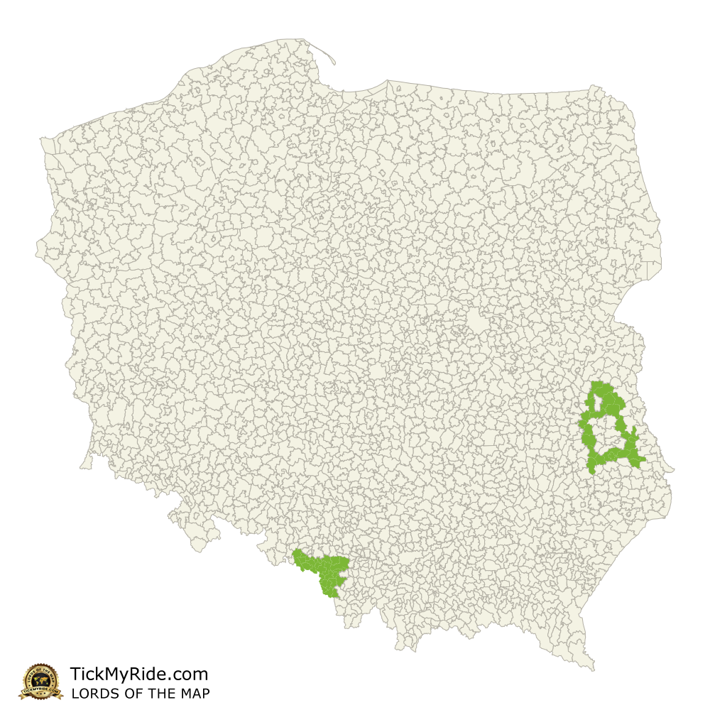 Mapa Zdobytych Gmin