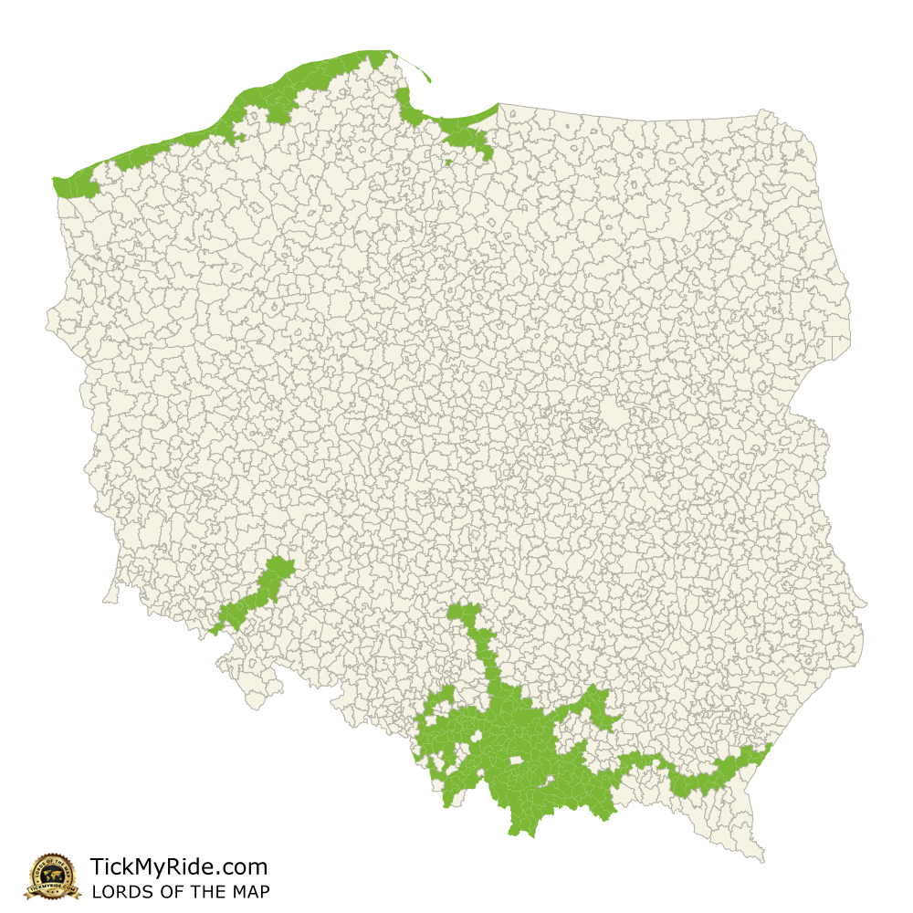 Mapa Zdobytych Gmin