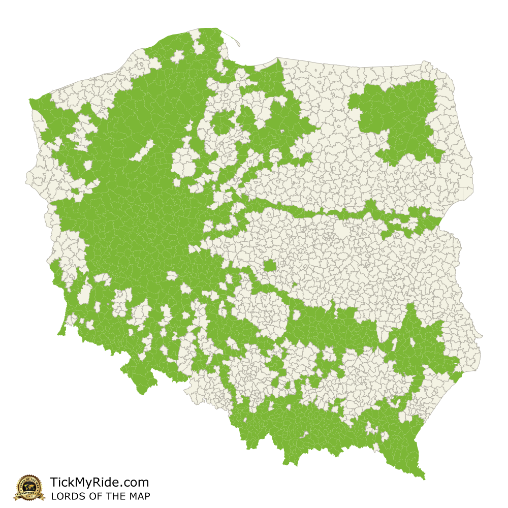 Mapa Zdobytych Gmin