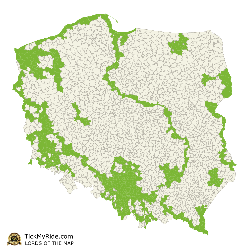 Mapa Zdobytych Gmin