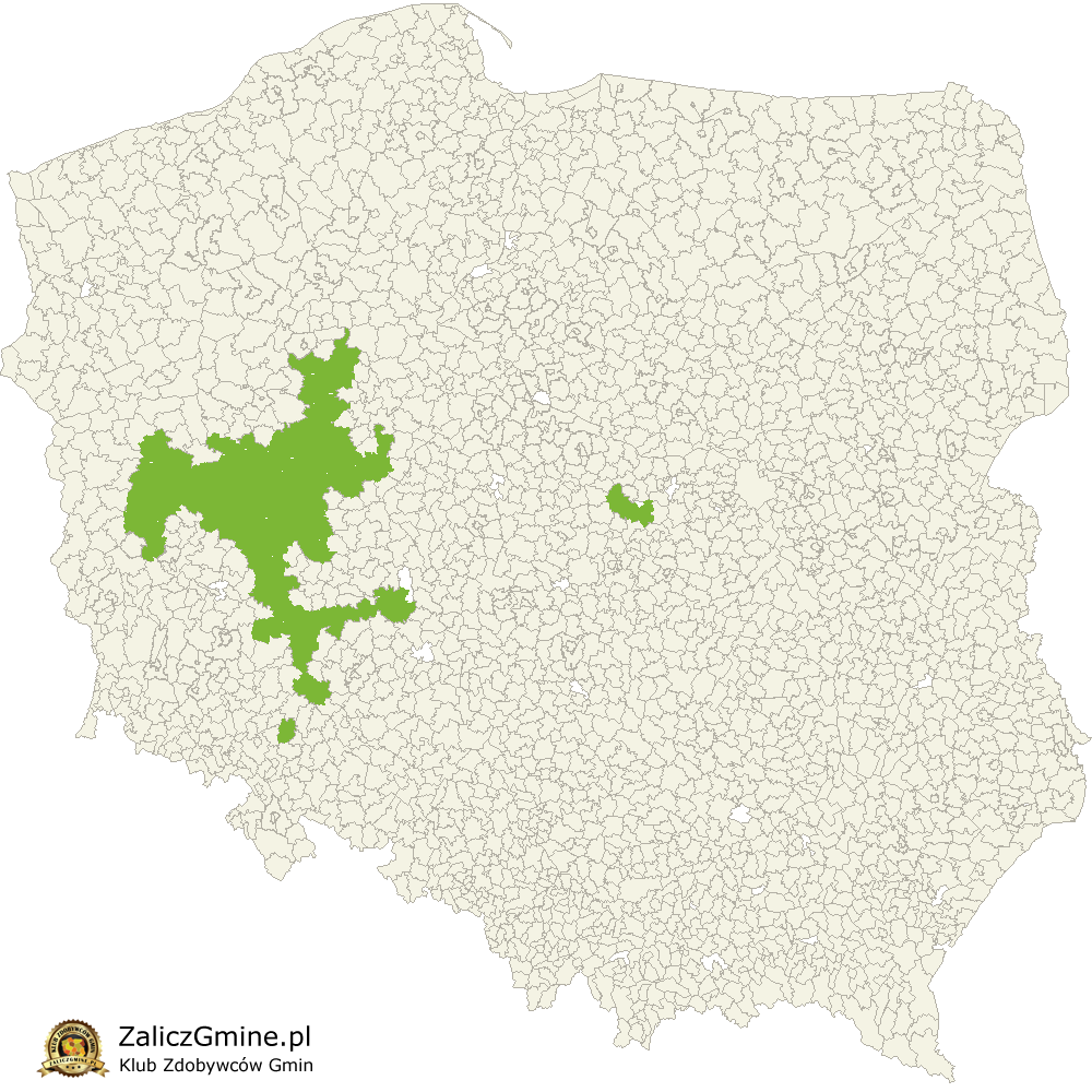 Mapa Zdobytych Gmin