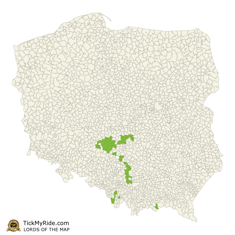Mapa Zdobytych Gmin