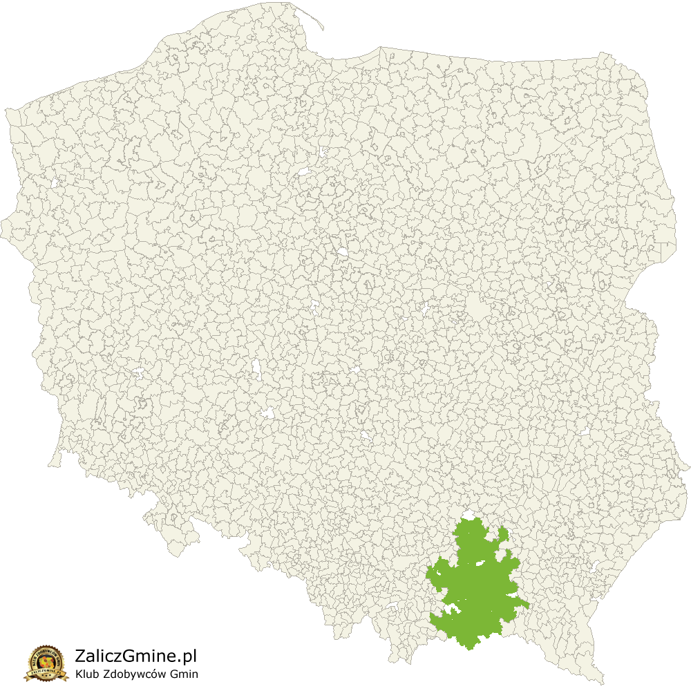 Mapa Zdobytych Gmin