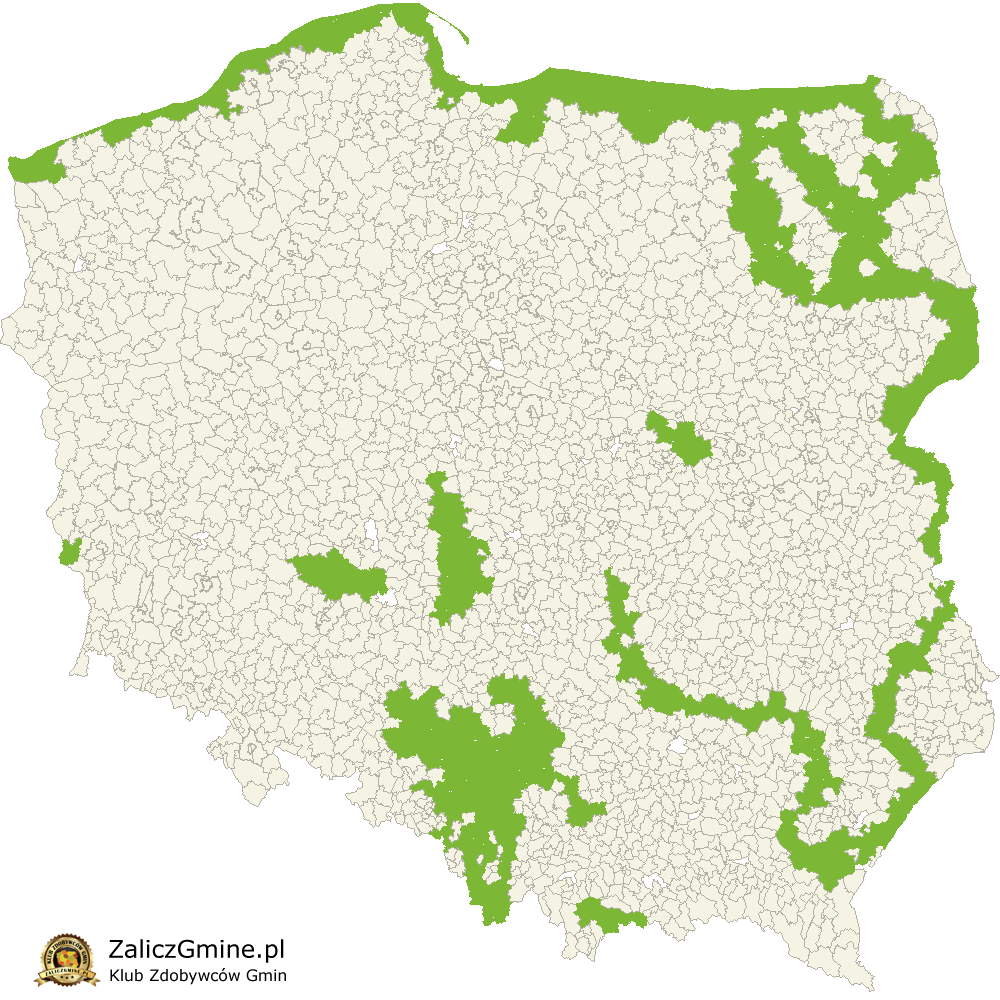 Mapa Zdobytych Gmin