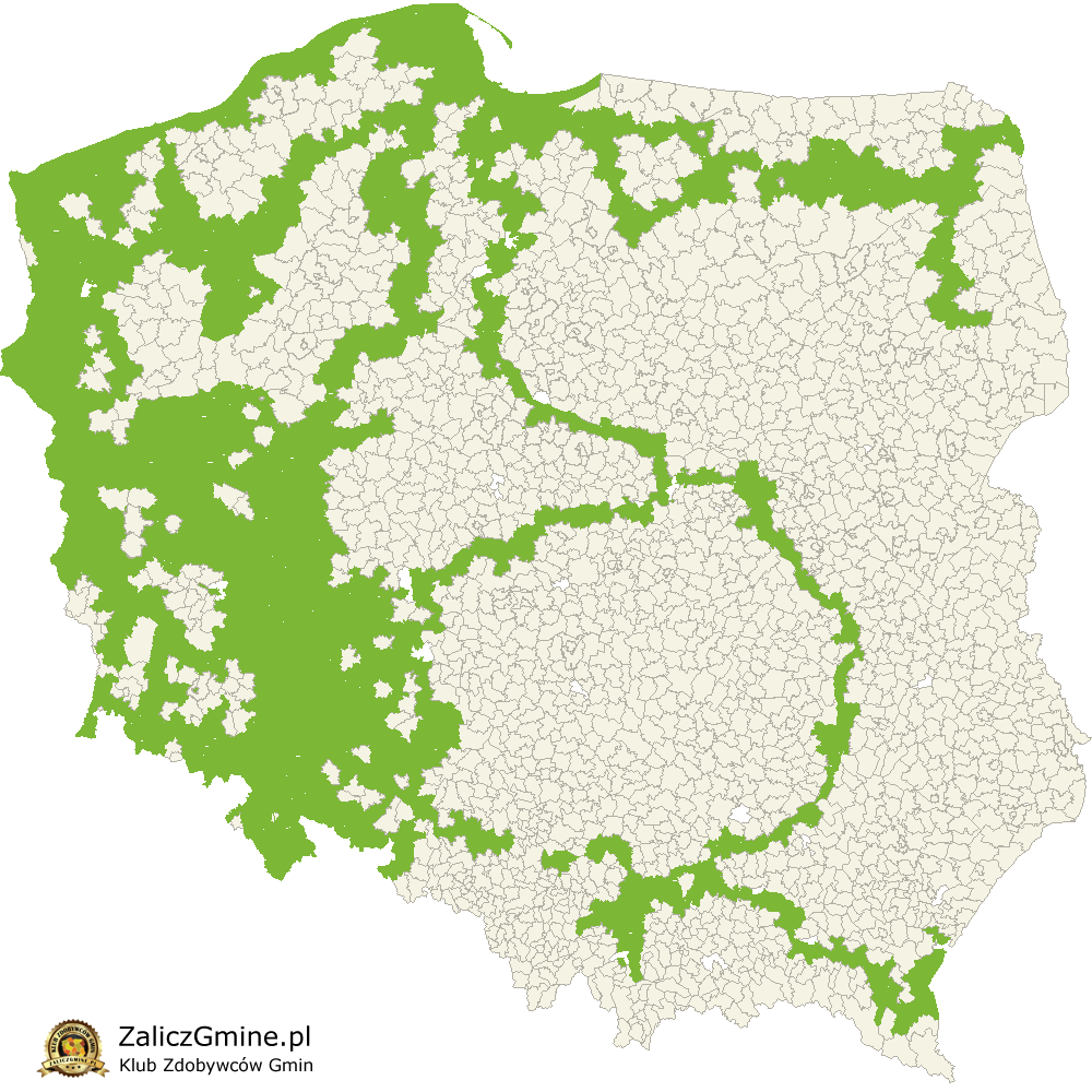 Mapa Zdobytych Gmin