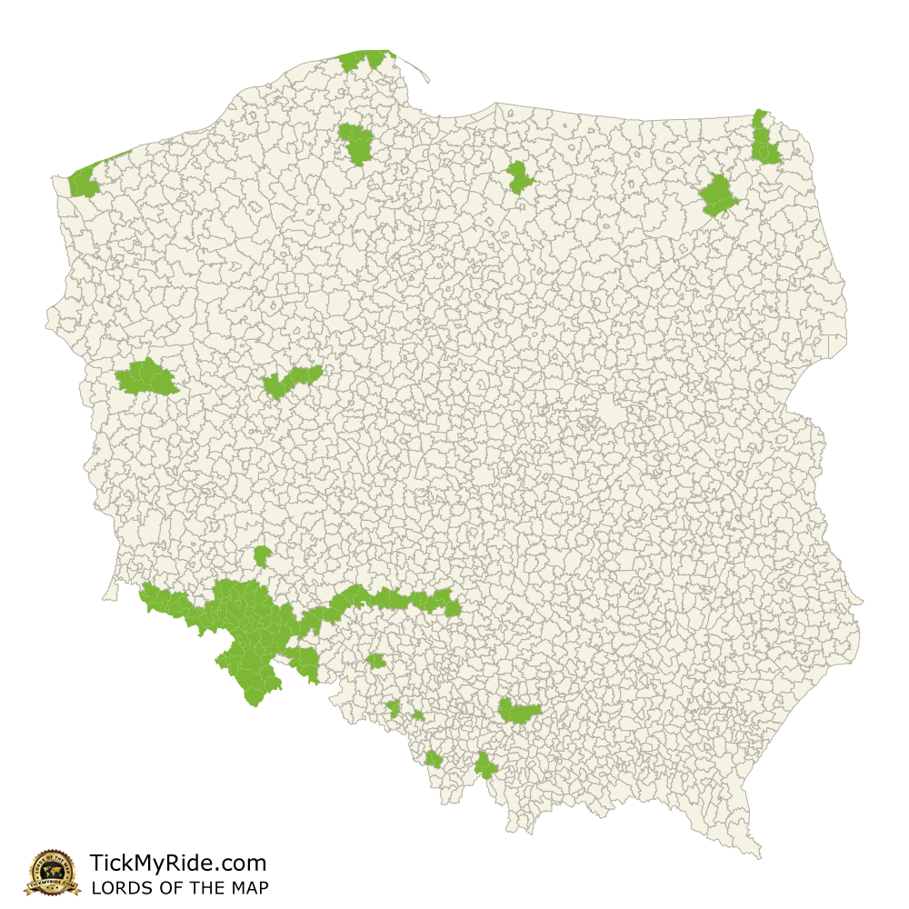 Mapa Zdobytych Gmin
