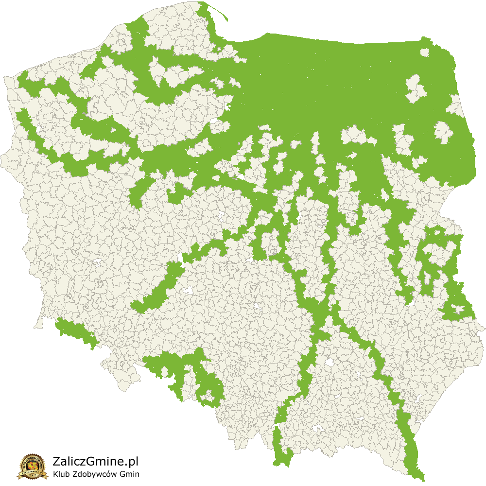 Mapa Zdobytych Gmin