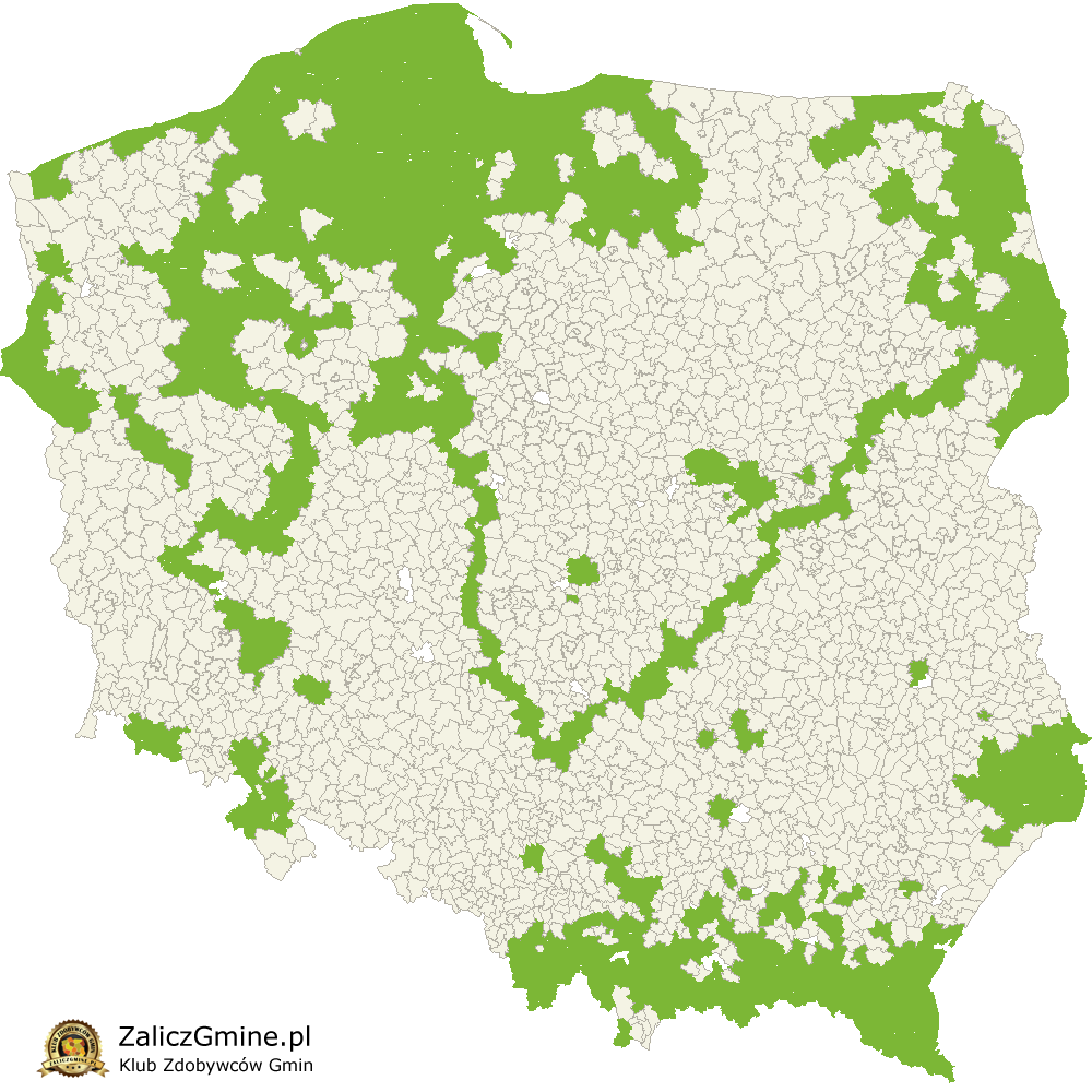 Mapa Zdobytych Gmin