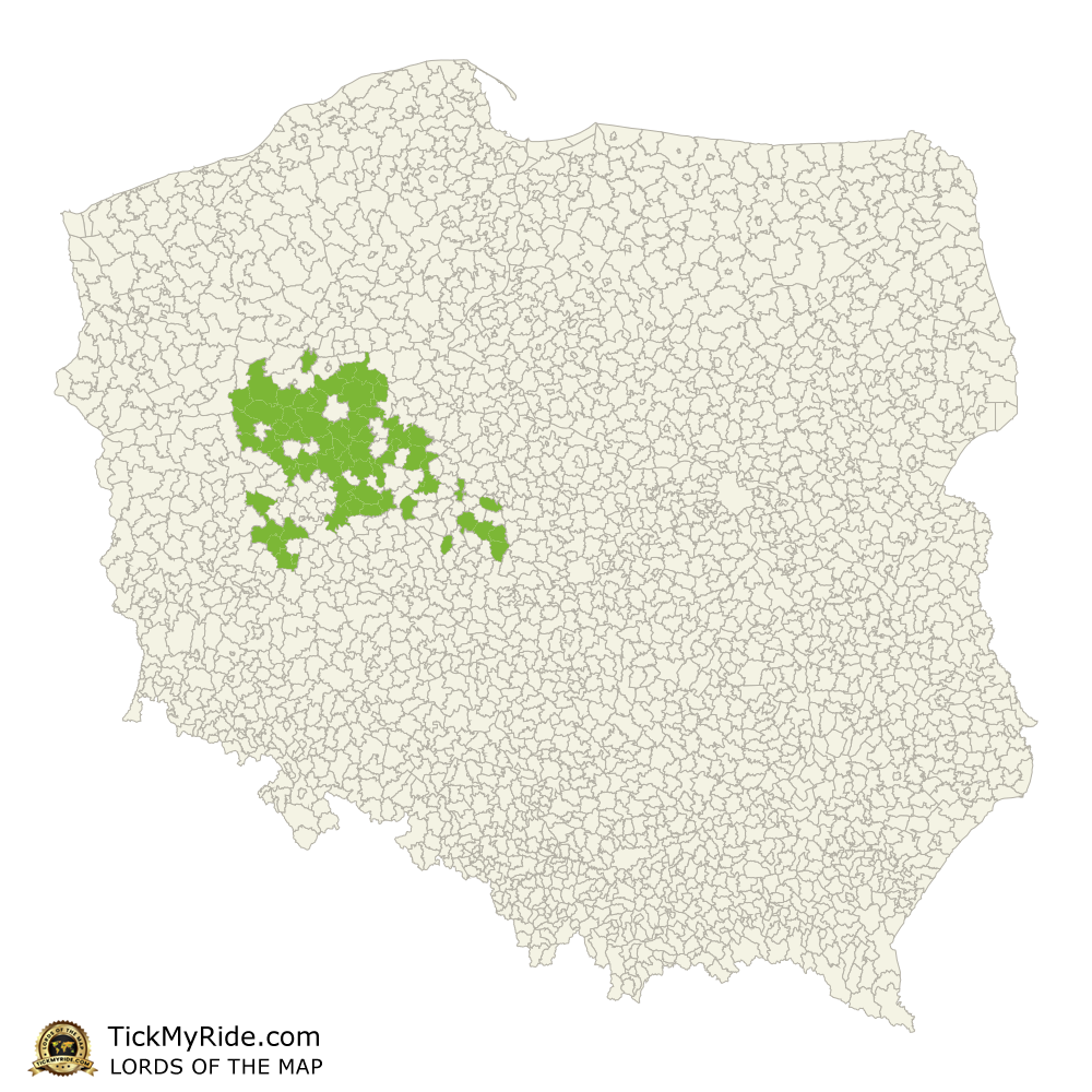 Mapa Zdobytych Gmin