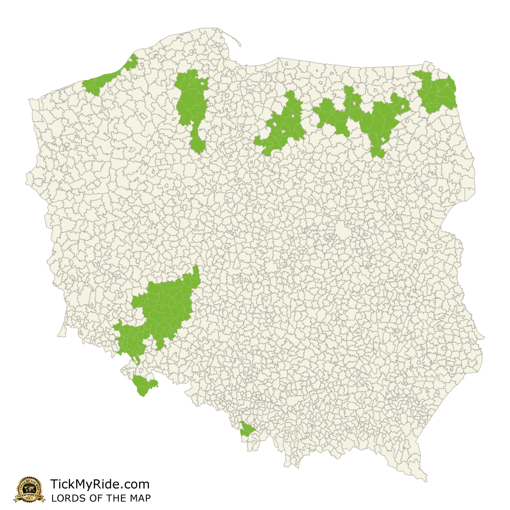 Mapa Zdobytych Gmin