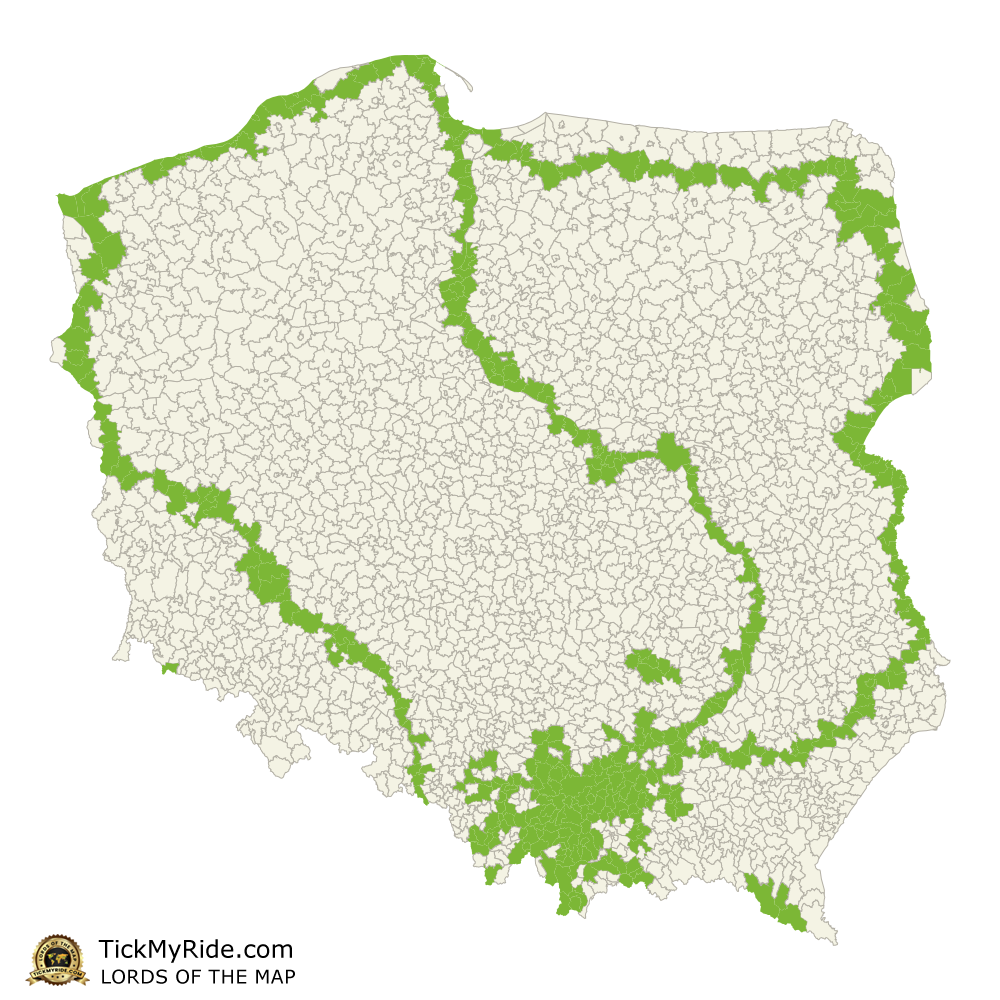 Mapa Zdobytych Gmin