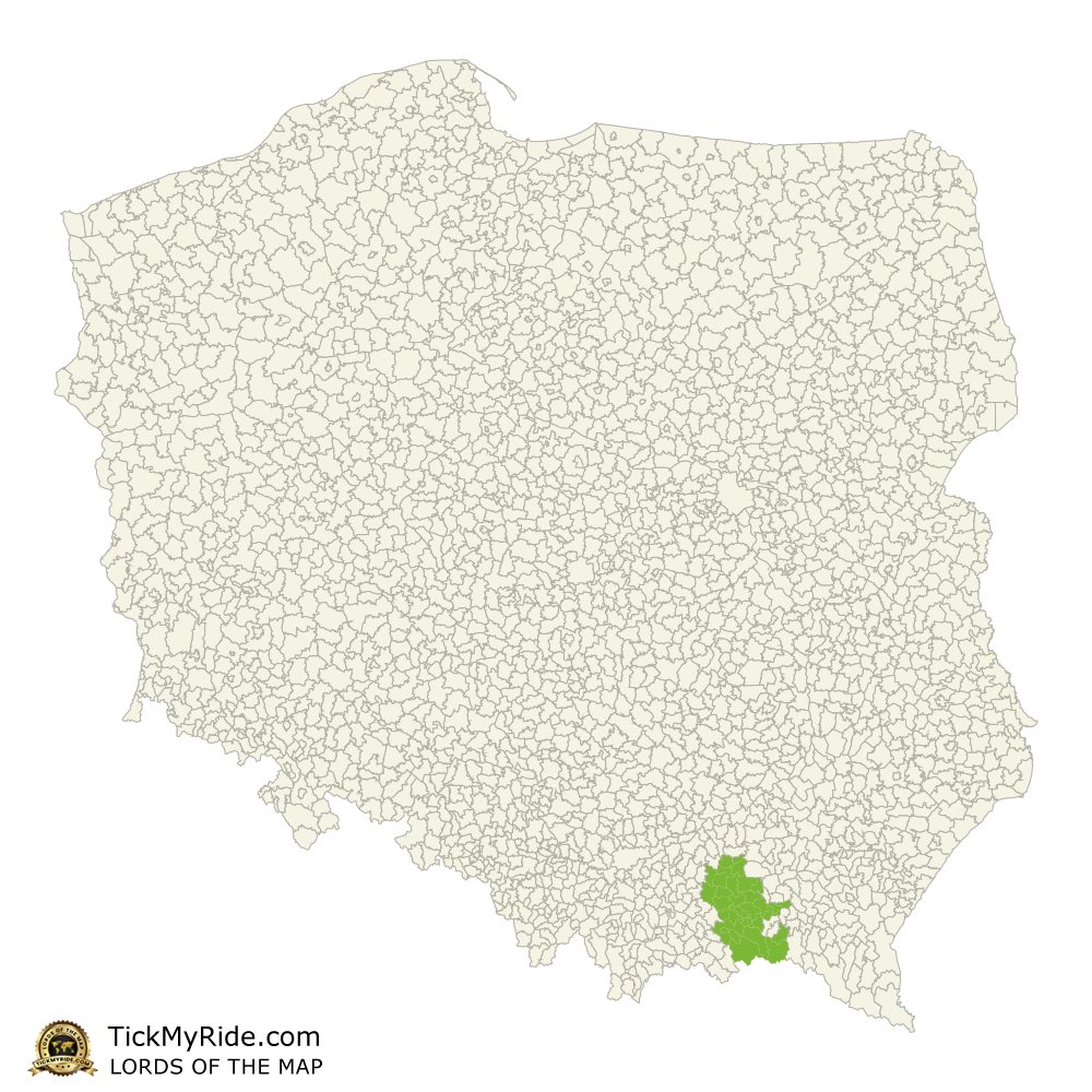 Mapa Zdobytych Gmin