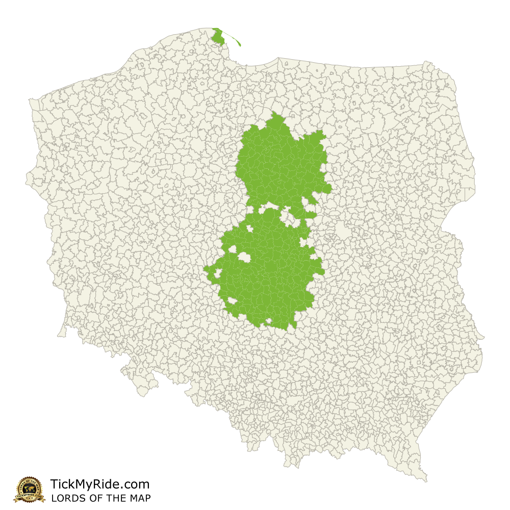 Mapa Zdobytych Gmin