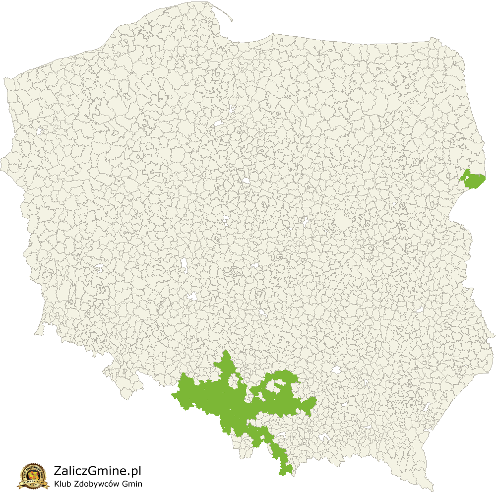 Mapa Zdobytych Gmin