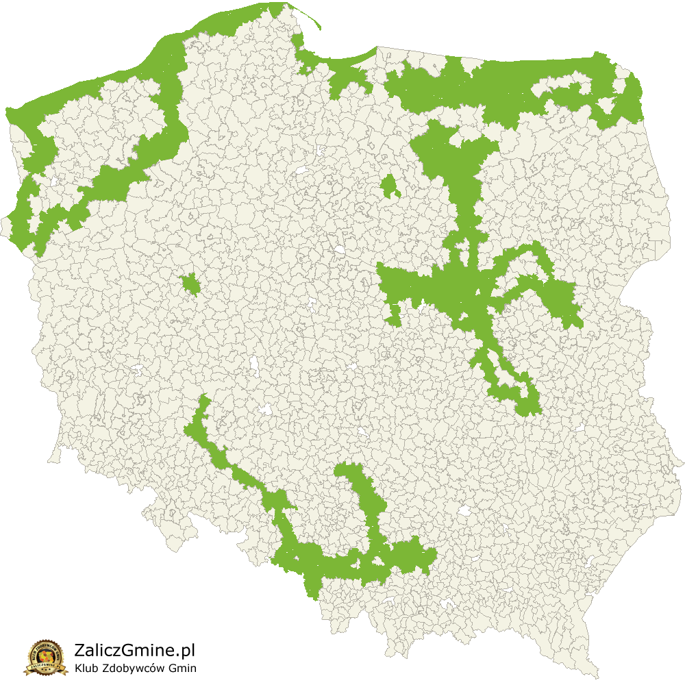 Mapa Zdobytych Gmin