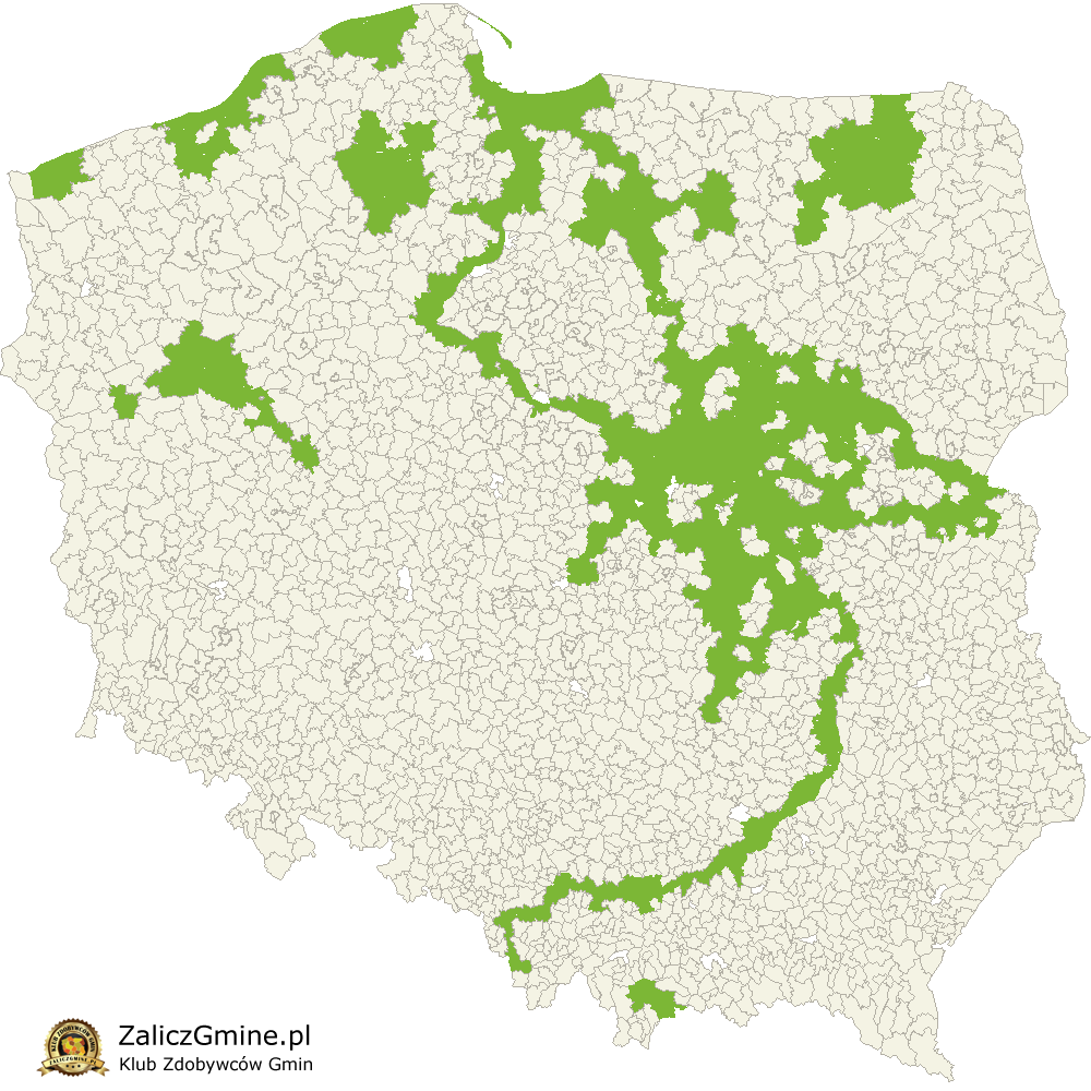 Mapa Zdobytych Gmin