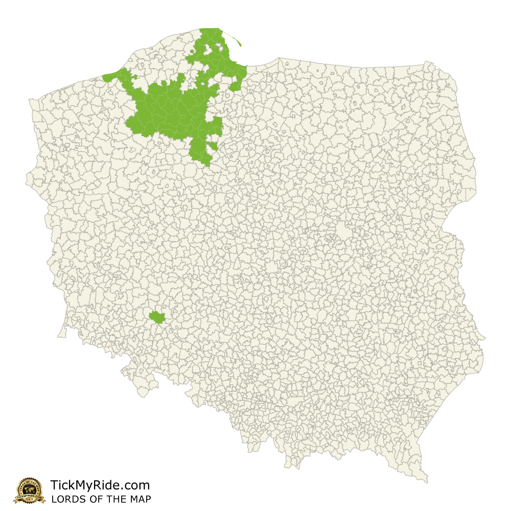 Mapa Zdobytych Gmin