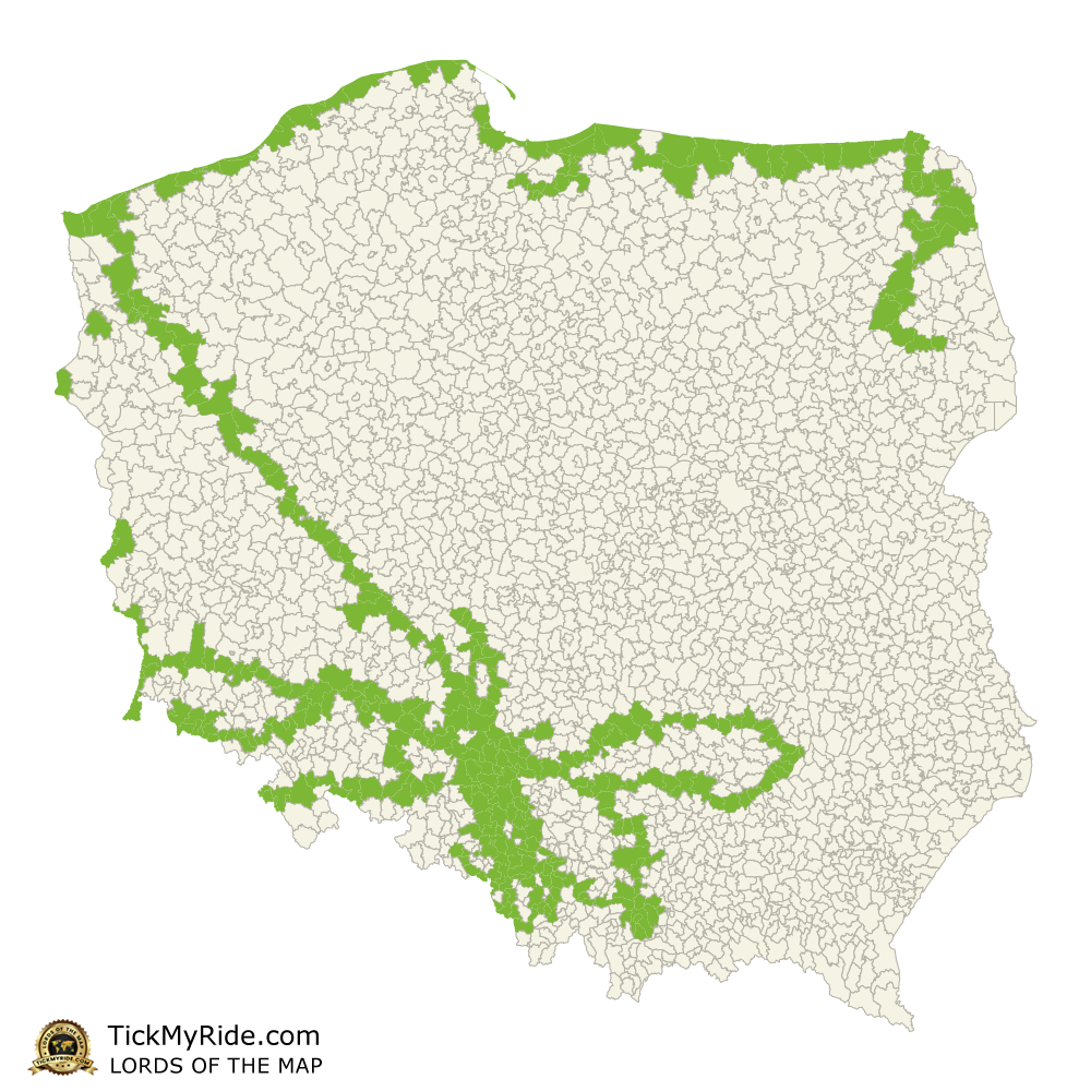 Mapa Zdobytych Gmin