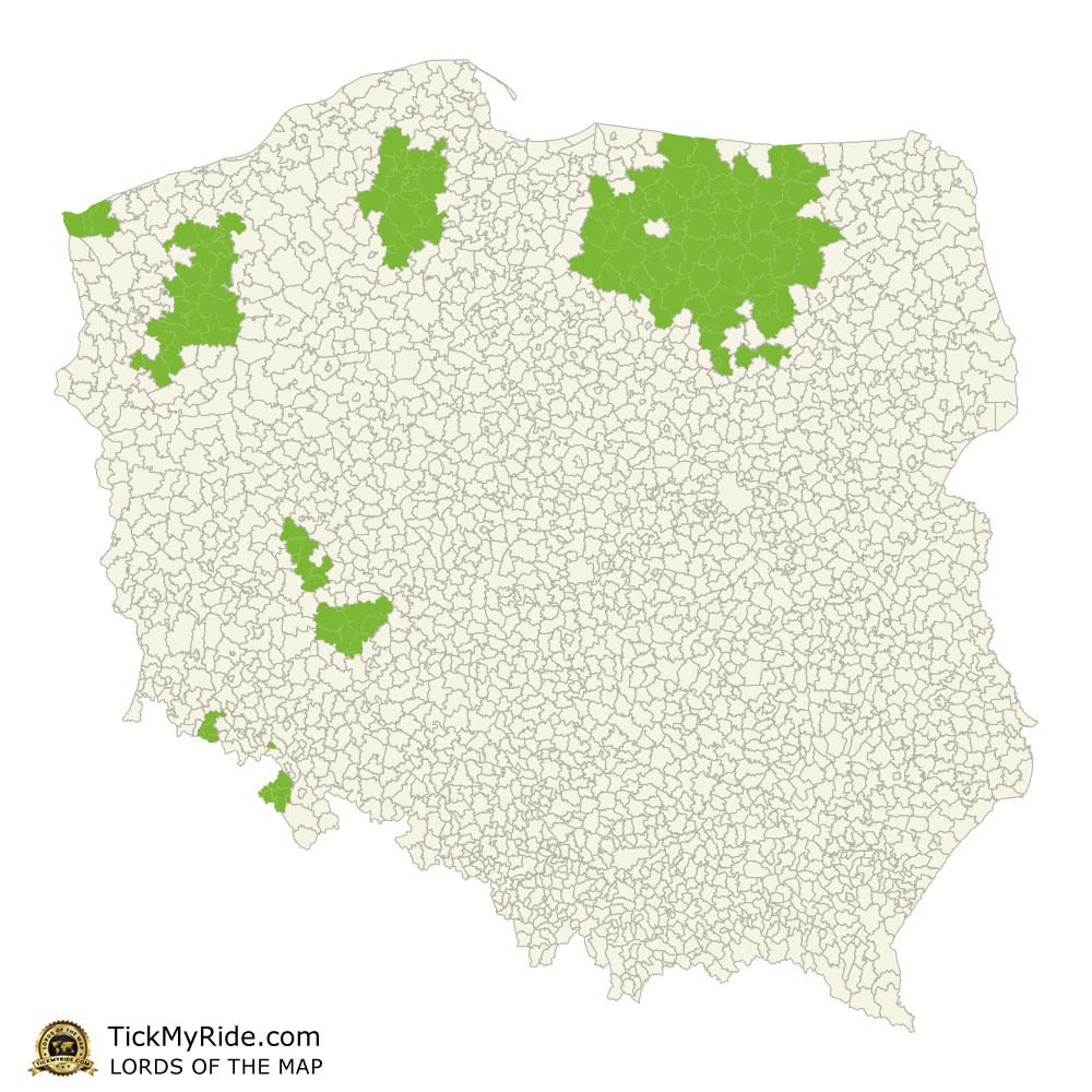 Mapa Zdobytych Gmin
