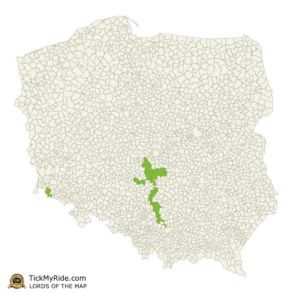 Mapa Zdobytych Gmin