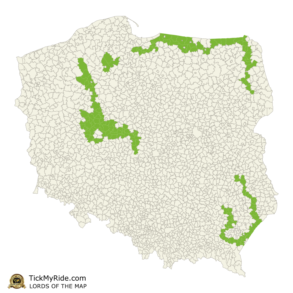 Mapa Zdobytych Gmin