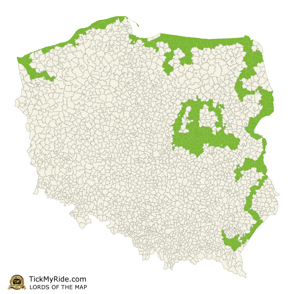 Mapa Zdobytych Gmin