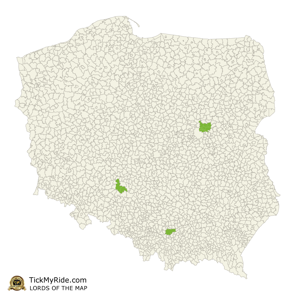 Mapa Zdobytych Gmin