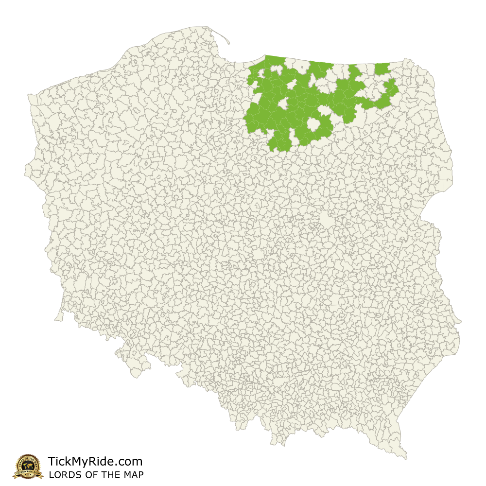 Mapa Zdobytych Gmin