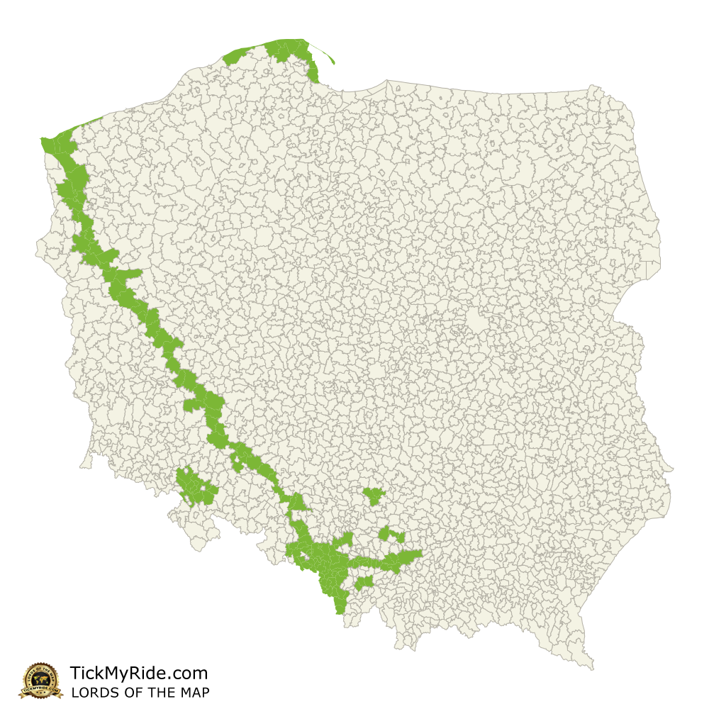 Mapa Zdobytych Gmin