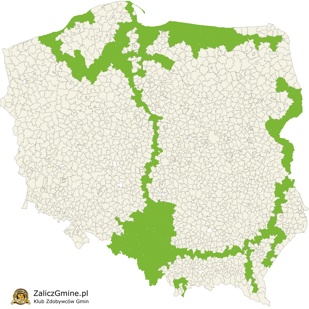 Mapa Zdobytych Gmin