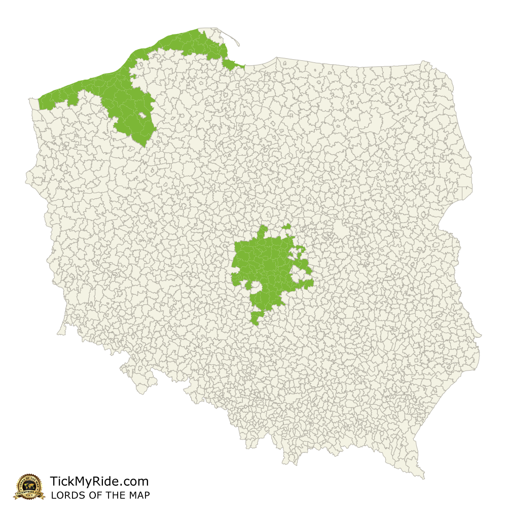 Mapa Zdobytych Gmin