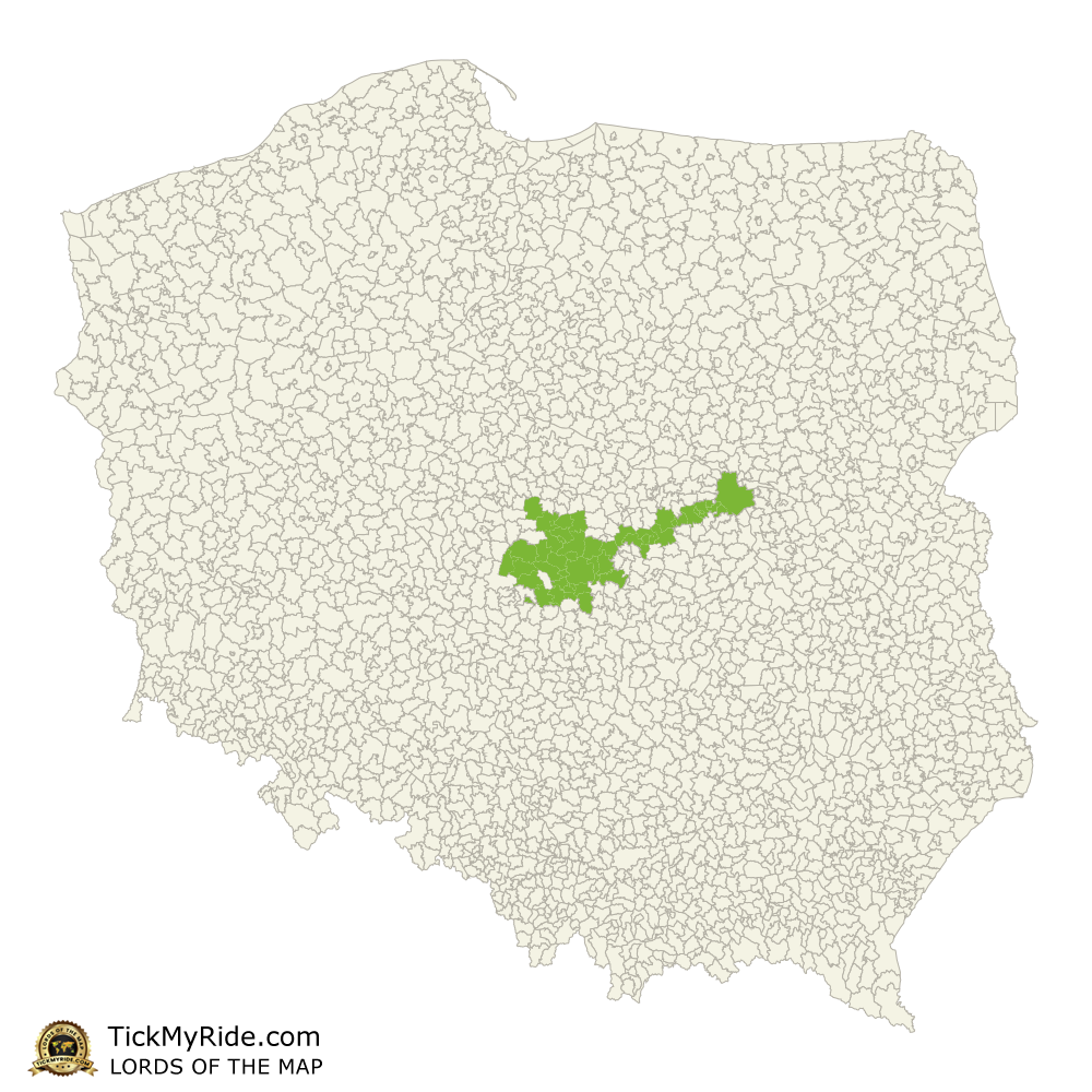 Mapa Zdobytych Gmin