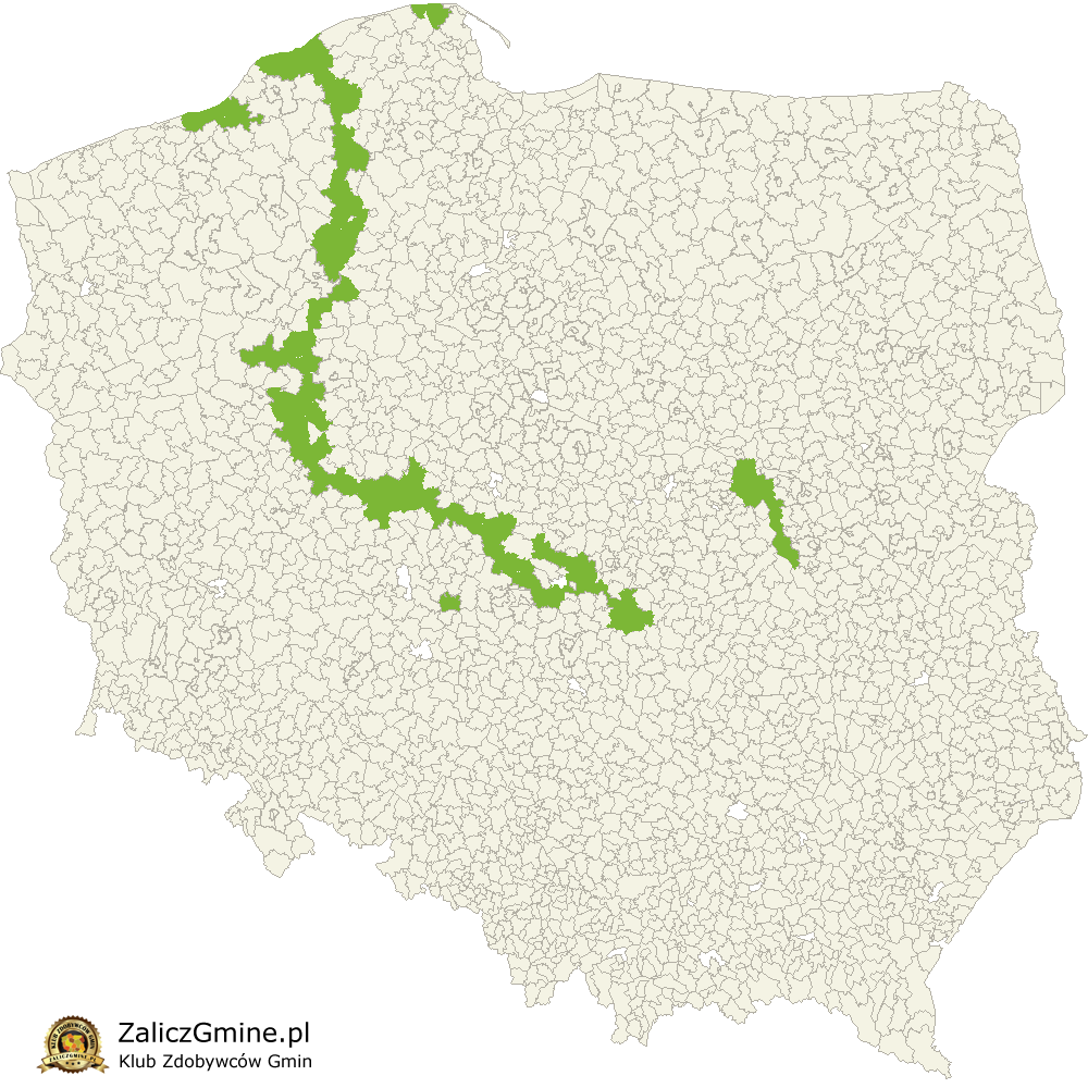 Mapa Zdobytych Gmin