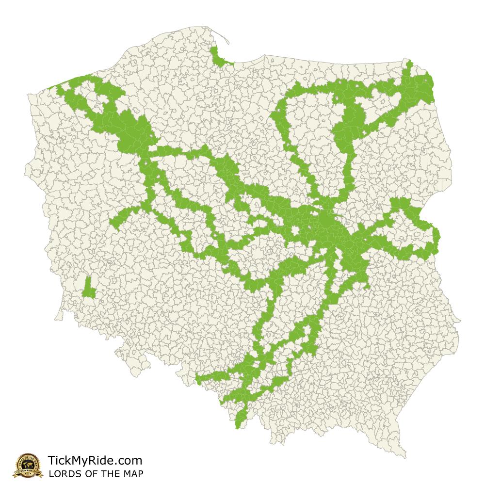 Mapa Zdobytych Gmin