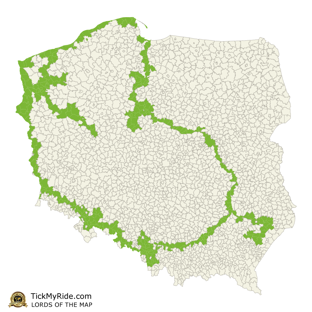 Mapa Zdobytych Gmin