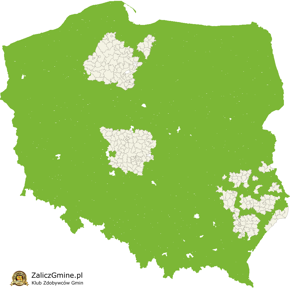 Mapa Zdobytych Gmin