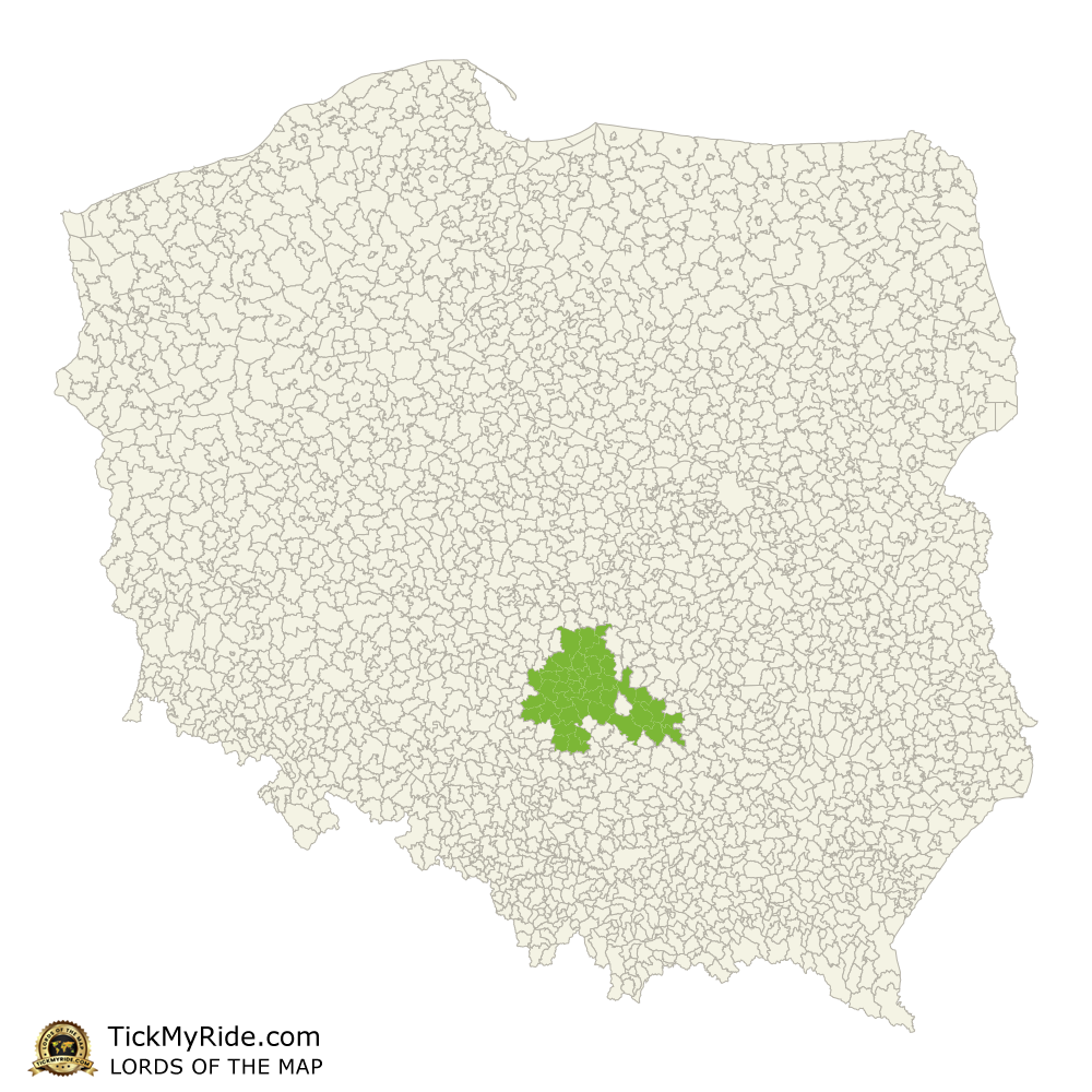 Mapa Zdobytych Gmin