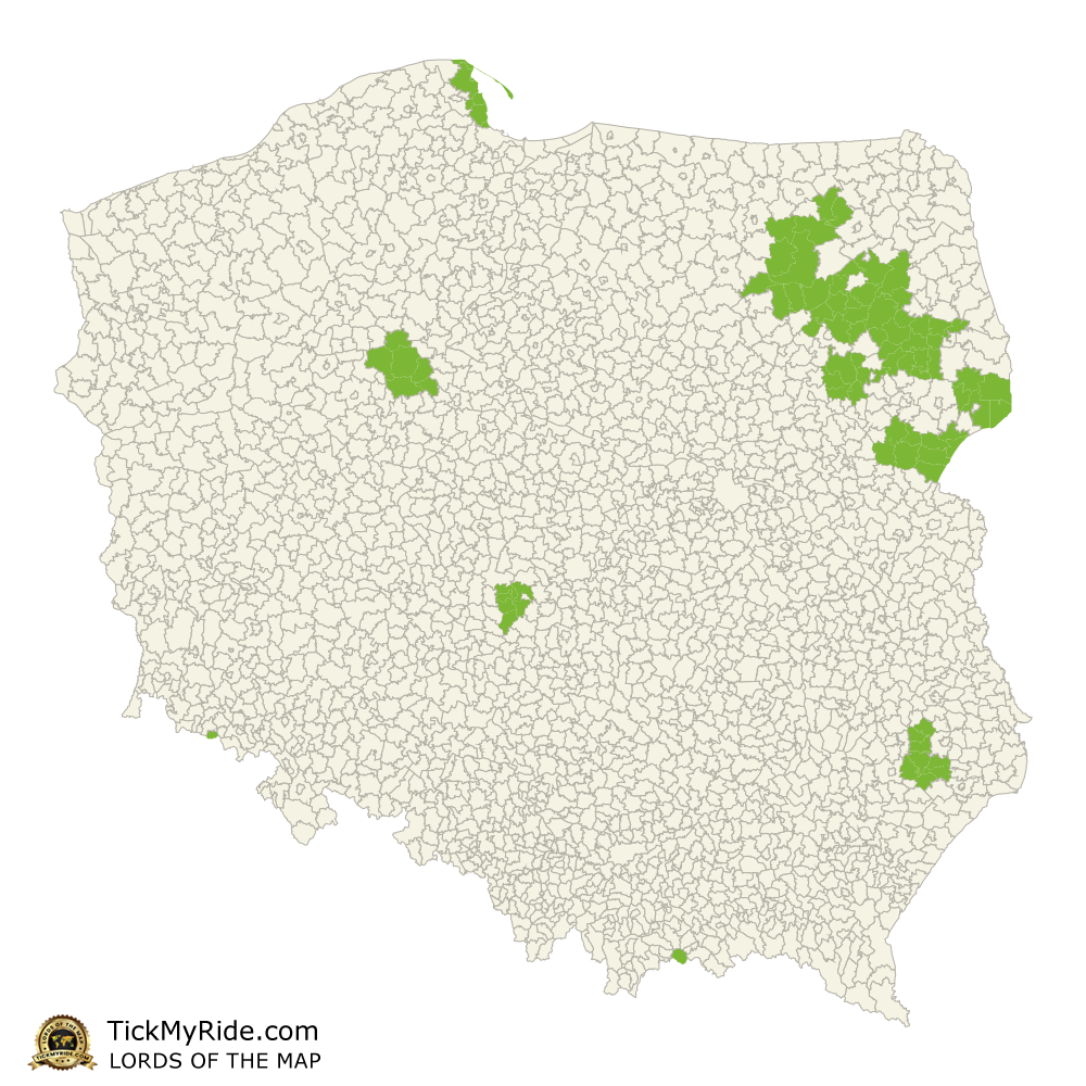 Mapa Zdobytych Gmin
