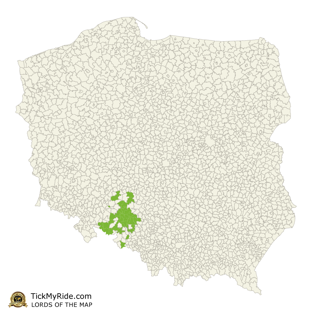 Mapa Zdobytych Gmin
