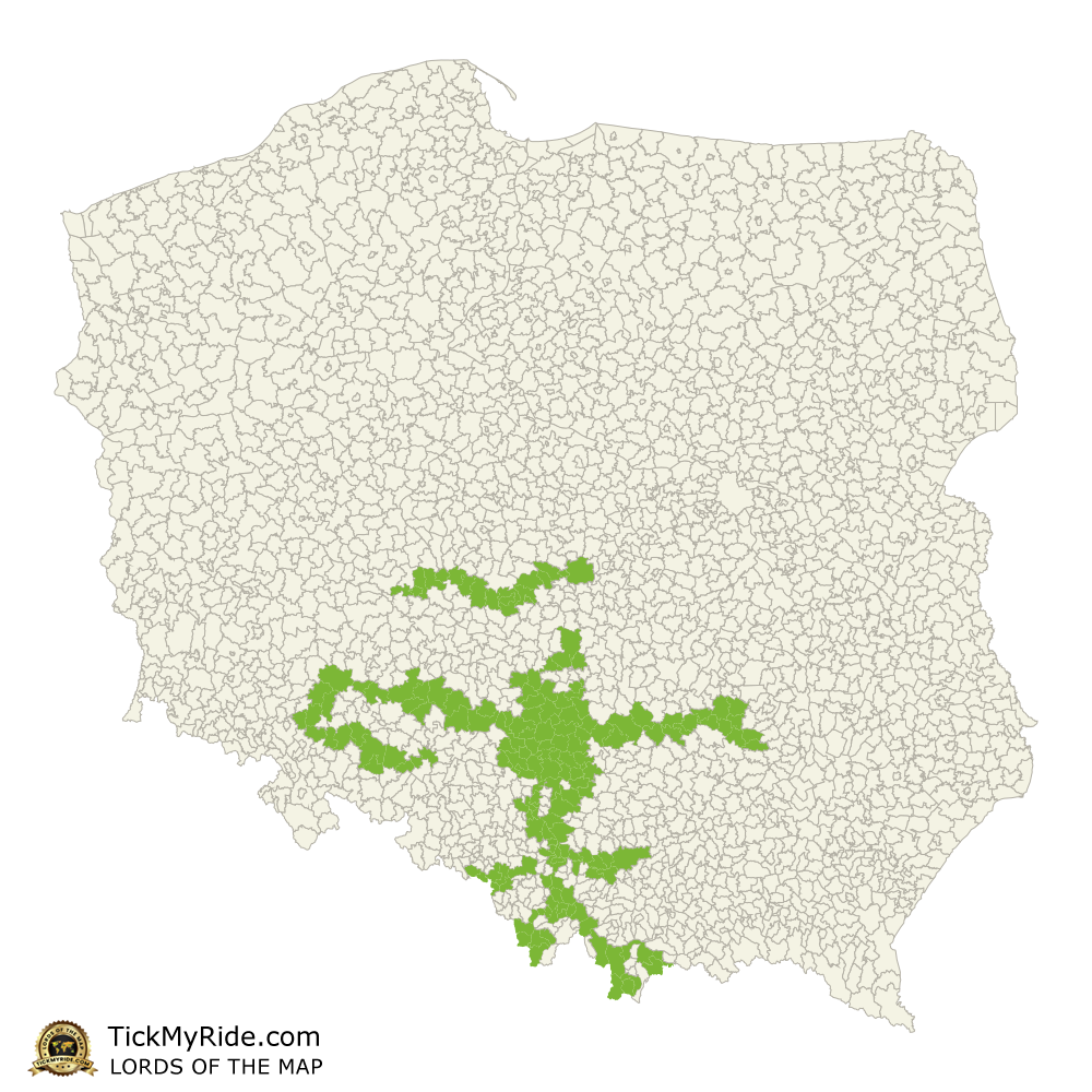 Mapa Zdobytych Gmin
